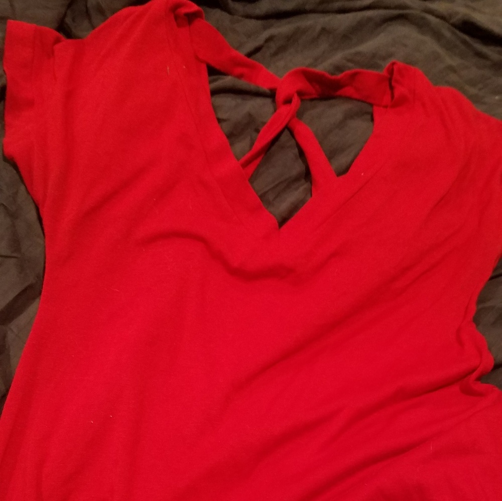 Red maternity top - Picture 1 of 6